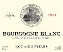 2021 Bourgogne Blanc, Domaine du Roc des Boutires
